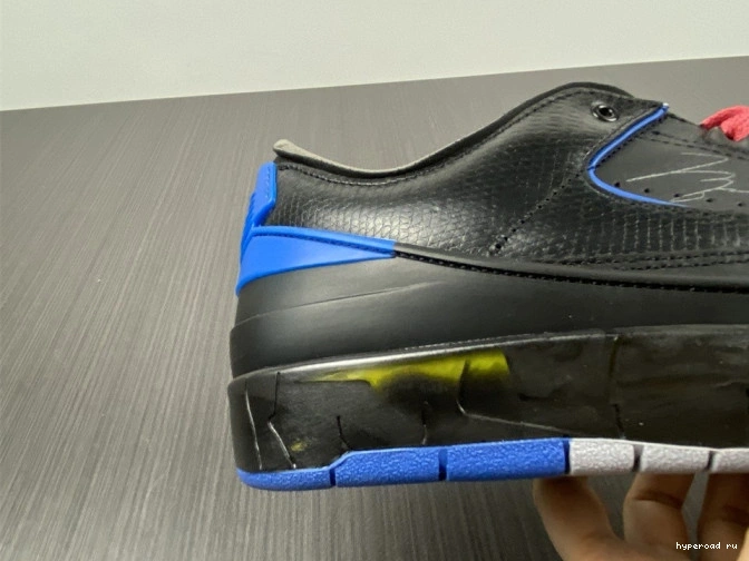Retro 2 Jordan SP DJ4375-004 Off-White Low Black Blue 0729